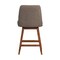 Armen Living Amalie Swivel Counter Stool in Brown Oak Wood Finish with Taupe Boucle Fabric 840254332034 - alternate 6